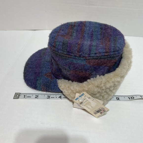 Vintage Cap America Winter Hat, Multicolored, Wool, Made in USA, Small, NWT, New - Picture 9 of 9